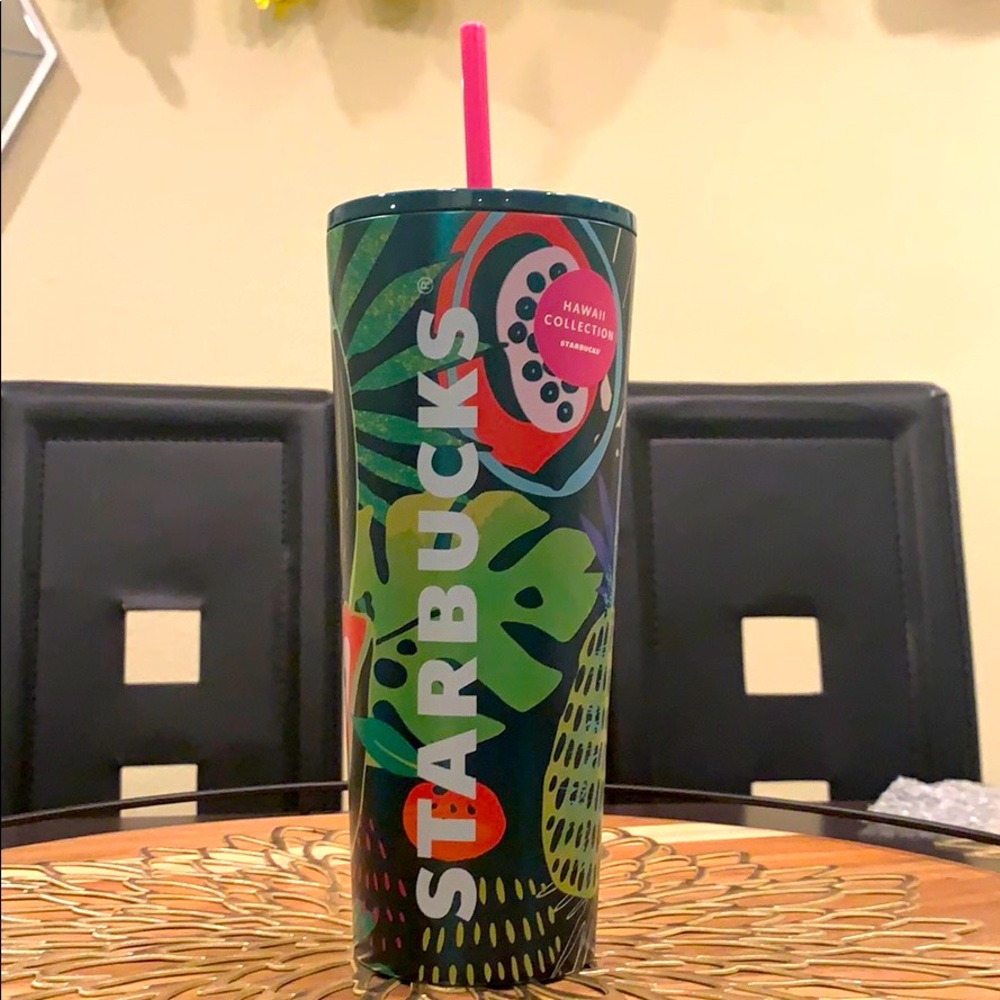 Starbucks Hawaii metal Tropical Fruit tumbler cup